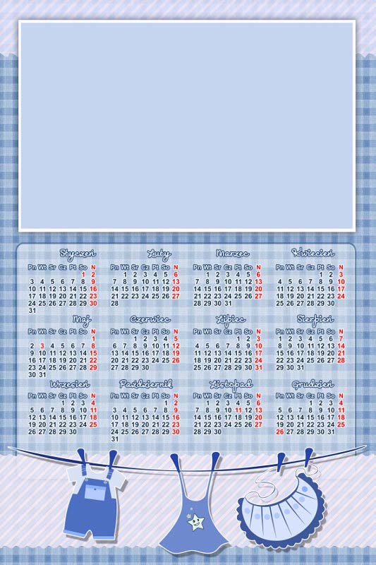 fotokalendarz dzieci psd 2011 photoshop foto kalendarze 